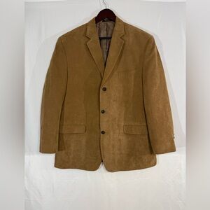 Calvin Klein Mens size 43R Suit Blazer Corduroy Camel Color Office wear Formal